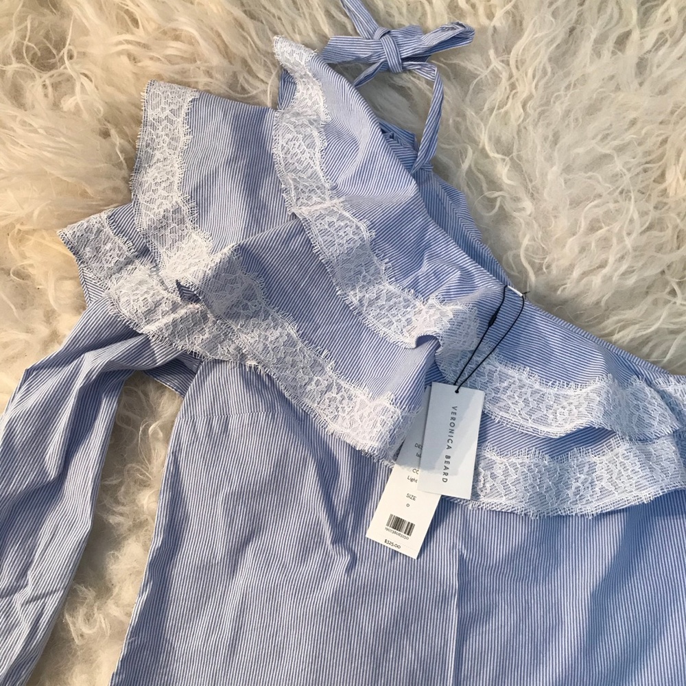 VERONICA BEARD Isla Ruffle One-Shoulder Blouse - Picture 4 of 8